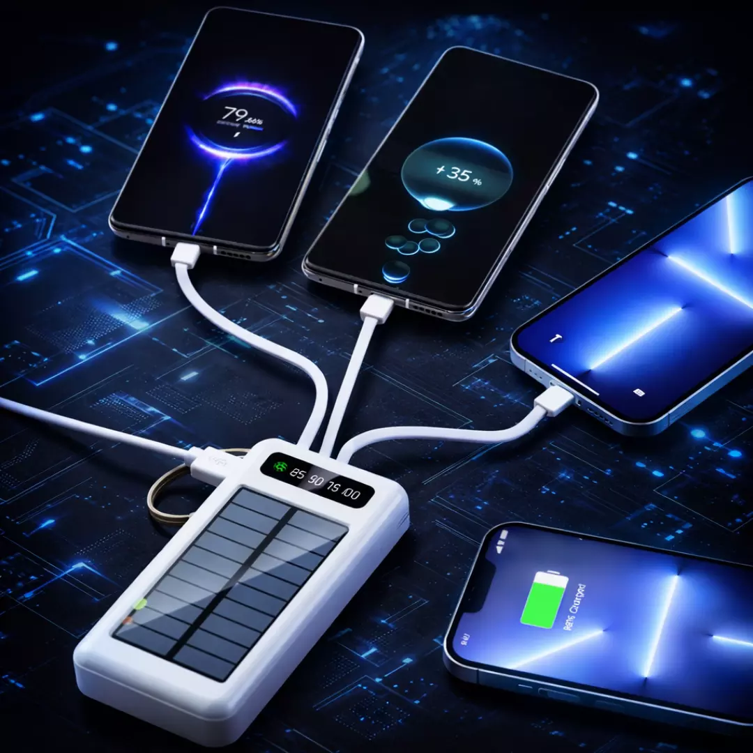 Power Bank MiniMen MM-CDB317 10.000mAh Cabos Integrados 3 em 1 2