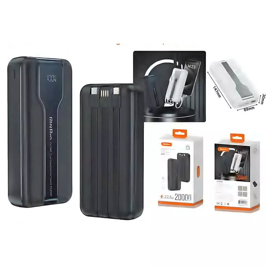Power Bank MiniMen MM-CDB308 10.000mAh PD 20W + QC 22,5W 2