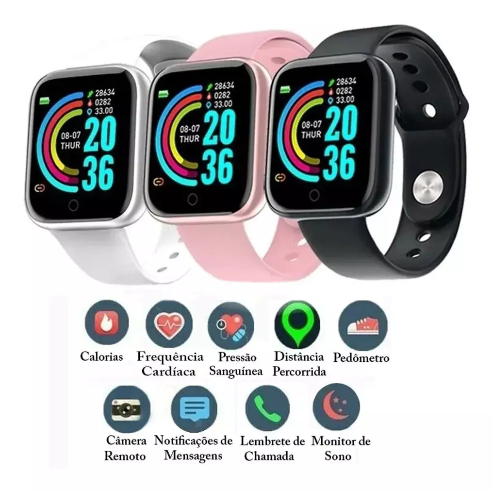 Smartwatch D20S Atualização 2024 3