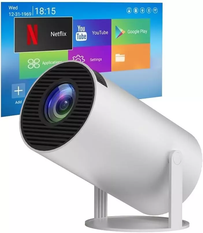 Projetor HY300 Android Wi-Fi Bluetooth HD Portátil