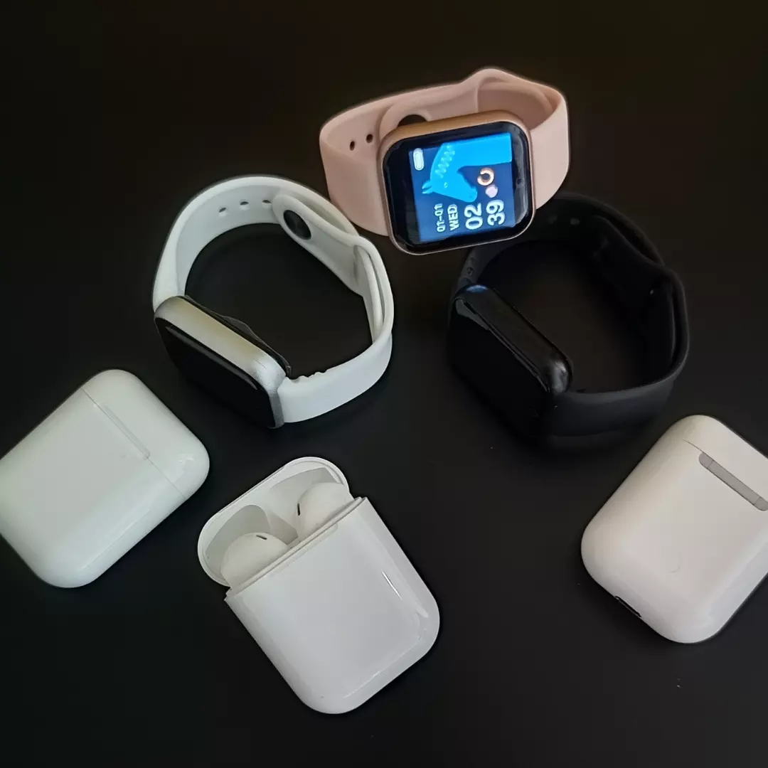 Kit Smartwatch D20S 2024 + Fone Bluetooth InPods i12 TWS 2