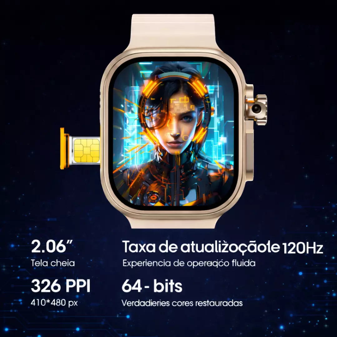 Smartwatch Microwear Ultra 4 Ai 5G 2GB + 16GB 3